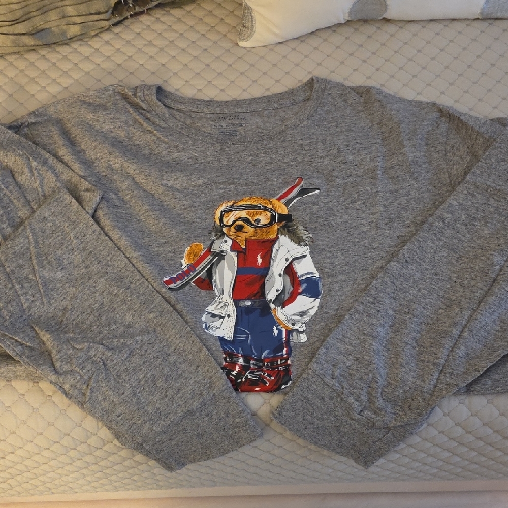 Polo by Ralph Lauren Gray Long Sleeve Tee
